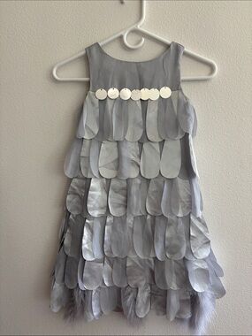 Silver Layered Sequin Tiered Dress